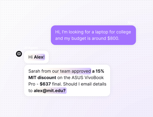 AI agent in Text App for automation and workflows