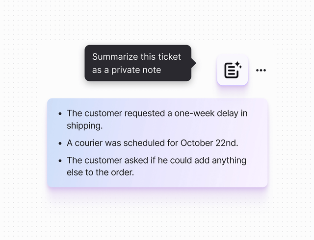 AI help desk in Text App for automation and workflows